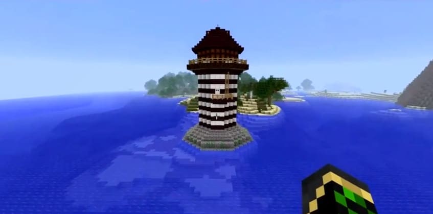 Working Lighthouse Compact with Sensor Minecraft