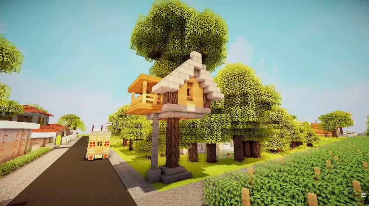 Tutorial: How To Build a Simple Starter TreeHouse – Minecraft Building Inc