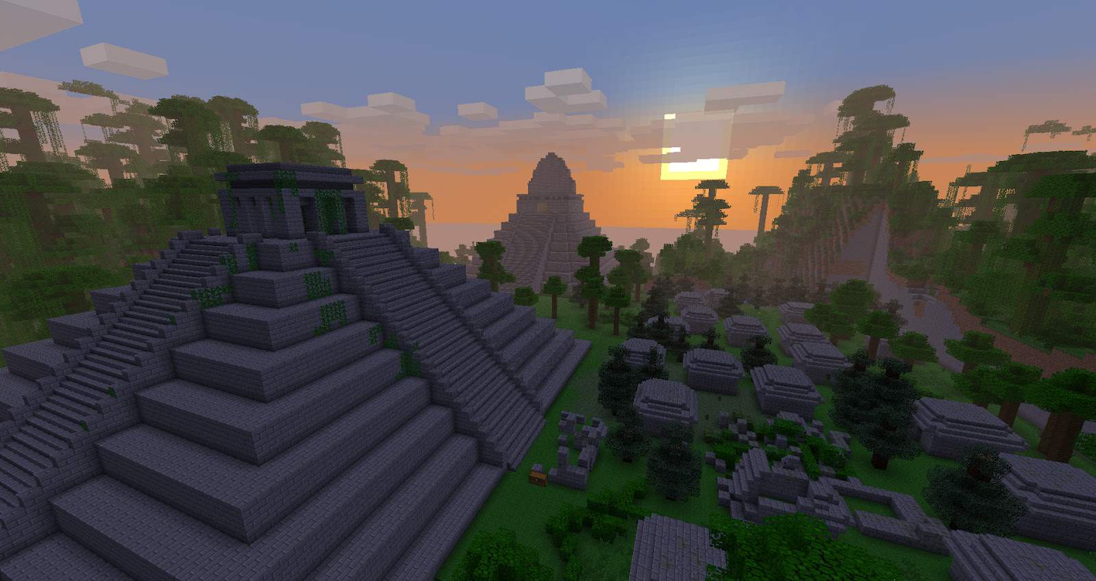 mayans_minecraft_ruins_sunset