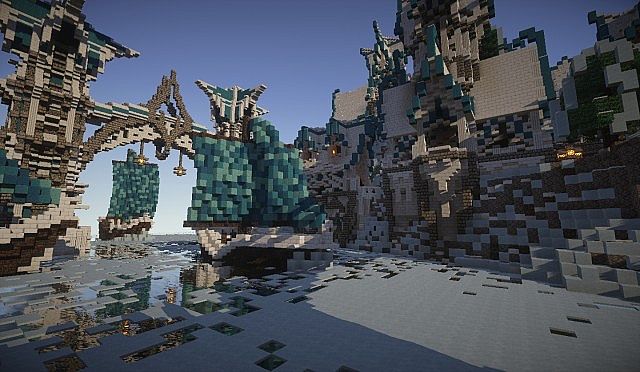 Elven City of Lothariel minecraft castle building ideas 3