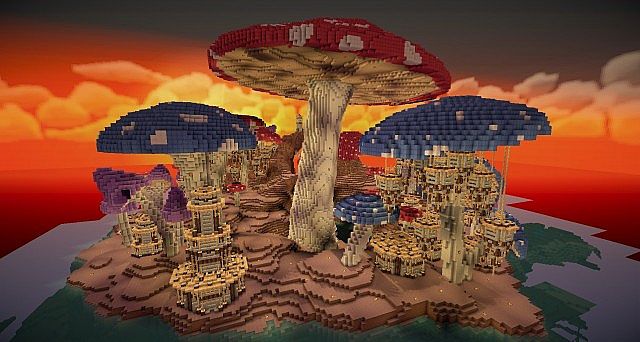 Pollux mushroom world build minecraft ideas kingdom 13