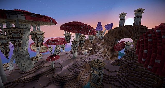 Pollux mushroom world build minecraft ideas kingdom 6