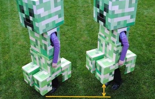 Telescoping Minecraft Creeper Costume – Minecraft Building Inc