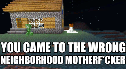 minecraft animated gif wrong house creeper