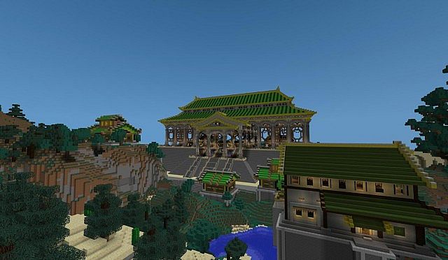 Ba Sing Se Monorail Station Avatar Cartoon minecraft ideas 9