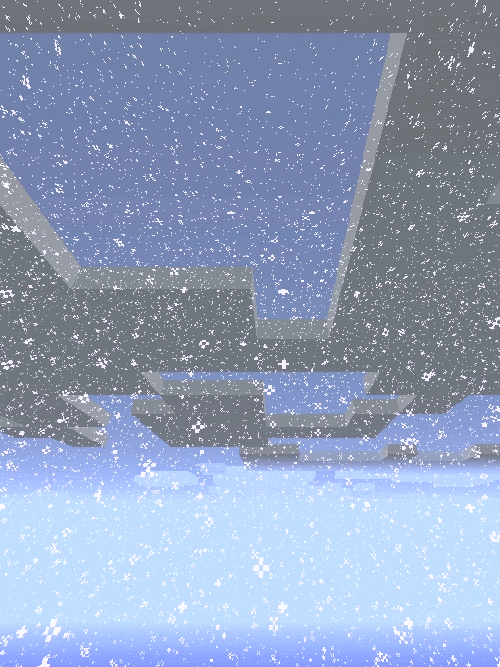 Minecraft building winter snow blizard gif