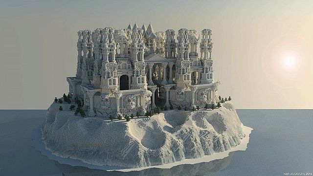 Minecraft Island Fortress Ideas and Design