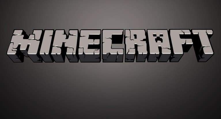 Minecraft Logo Grey