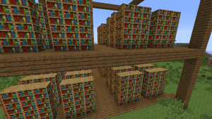 Bookshelf Library Minecraft ideas Interior 2