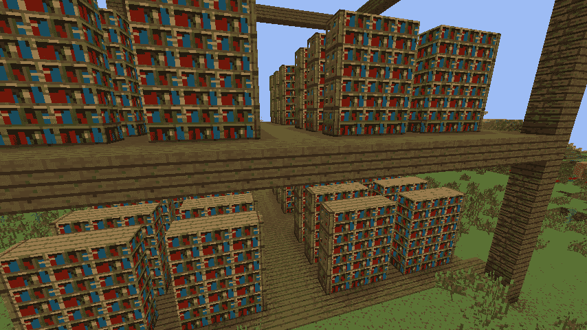 Thư viện Bookshelf Ý tưởng Minecraft Nội thất 2