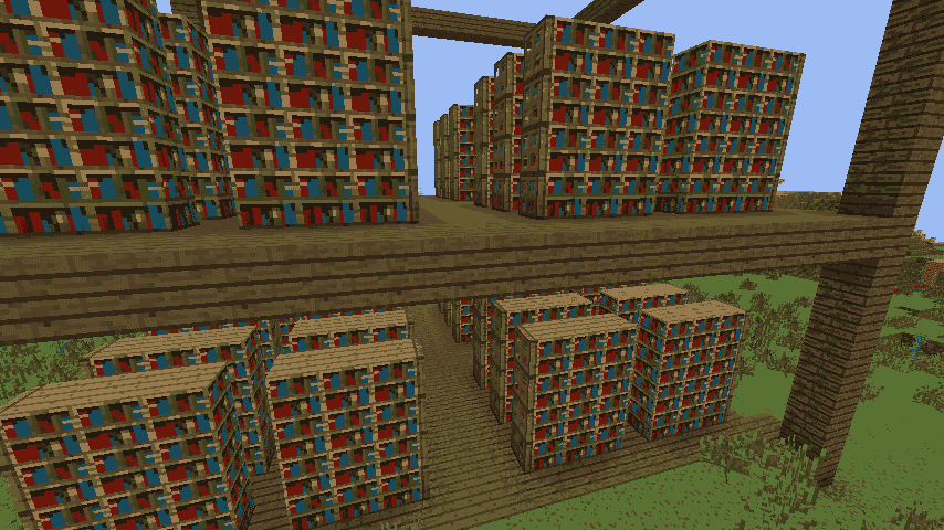 Huge Book Shelves Library Minecraft Building Inc