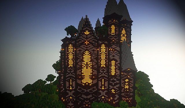 cliff mansion minecraft building ideas 8