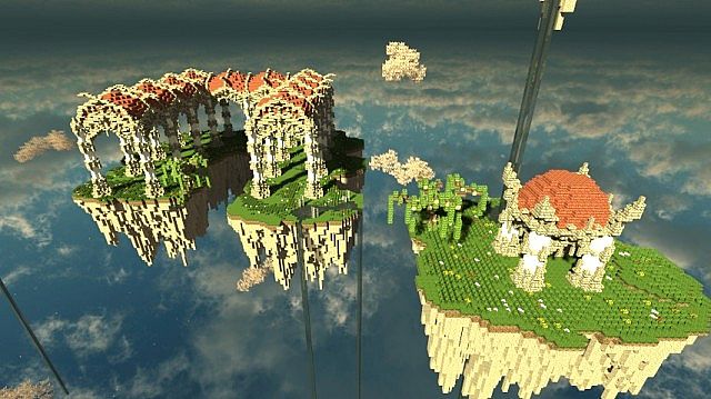 Azeroth - The Air Temple minecraft building ideas floating 