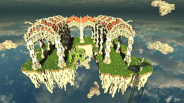 Azeroth - The Air Temple minecraft building ideas floating 3