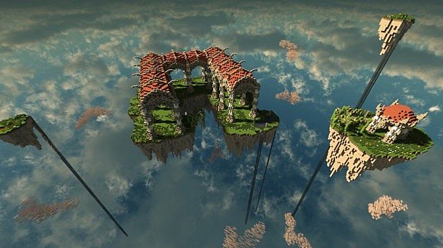 Azeroth - The Air Temple minecraft building ideas floating 4