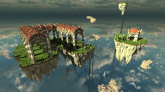 Azeroth - The Air Temple minecraft building ideas floating