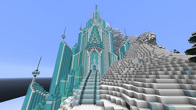 Frozen - Elsa's Ice Castle minecraft building ideas 4