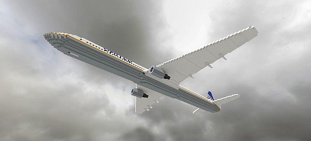 Boeing 777 200 United Airlines minecraft building ideas airport plane 4