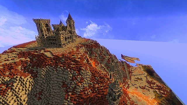 Fargloom Fortress minecraft building ideas moutain midevil lava 14