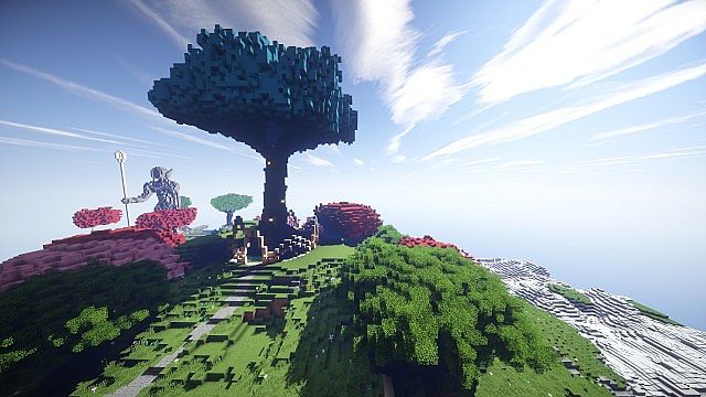 Nar Thalas - Home of the Cloud Elves minecraft ideas floating 8