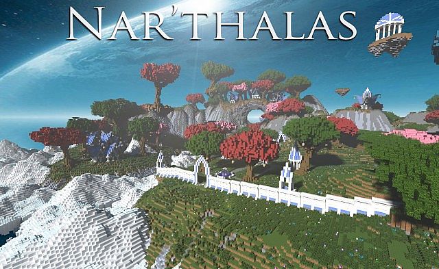 Nar Thalas - Home of the Cloud Elves minecraft ideas floating