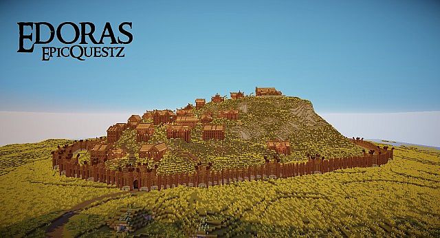 Edoras - Capital of Rohan minecraft building ideas city hill mountain