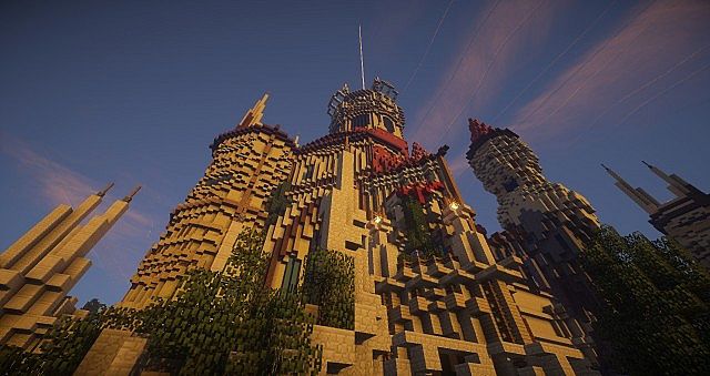 Wizard's Temple minecraft castle build ideas mountains 2