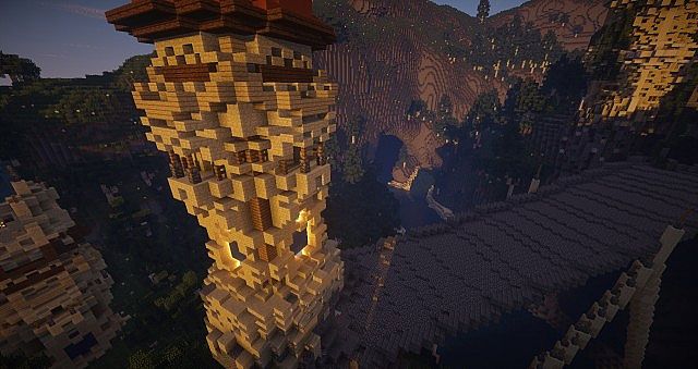 Wizard's Temple minecraft castle build ideas mountains 4