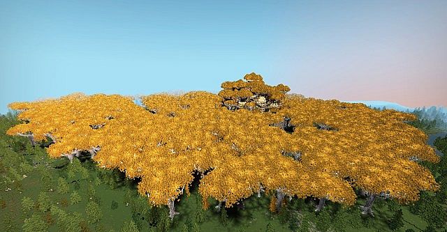Lothlorien - LOTR Lord of the Rings Minecraft building ideas trees 3