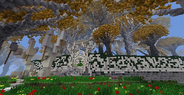 Lothlorien - LOTR Lord of the Rings Minecraft building ideas trees 5