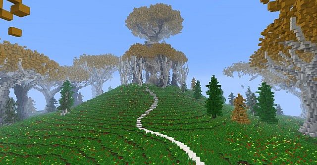 Lothlorien - LOTR Lord of the Rings Minecraft building ideas trees 6