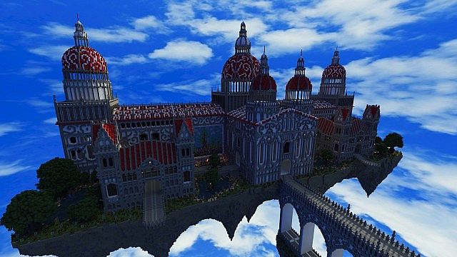 Palace of Life Floating castle minecraft building ideas