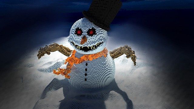 Frosty the Snowman evil winter christmas minecraft building