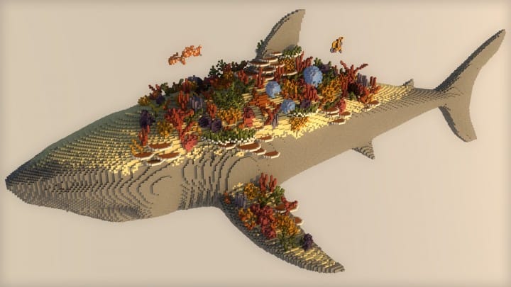 Alive Coral Reef 24h Challenge Download minecraft building ideas floating