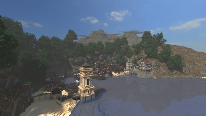 Blugough Town port water yard minecraft building city 2