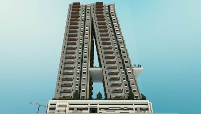 Tilt A Modern Apartment Building minecraft building ideas tower skyscraper huge 4