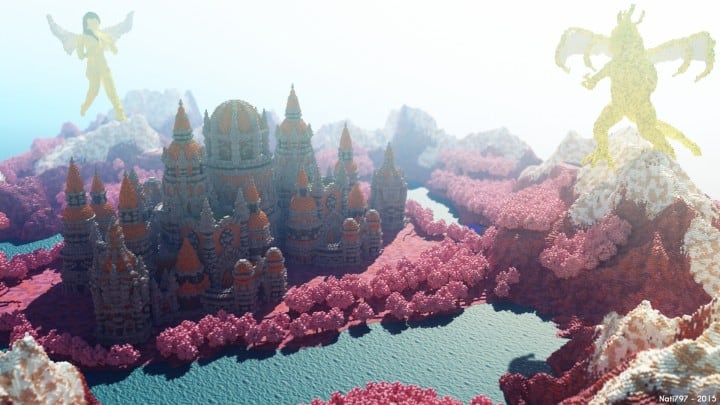 Melancholic Love minecraft building castle pink valentines day 3