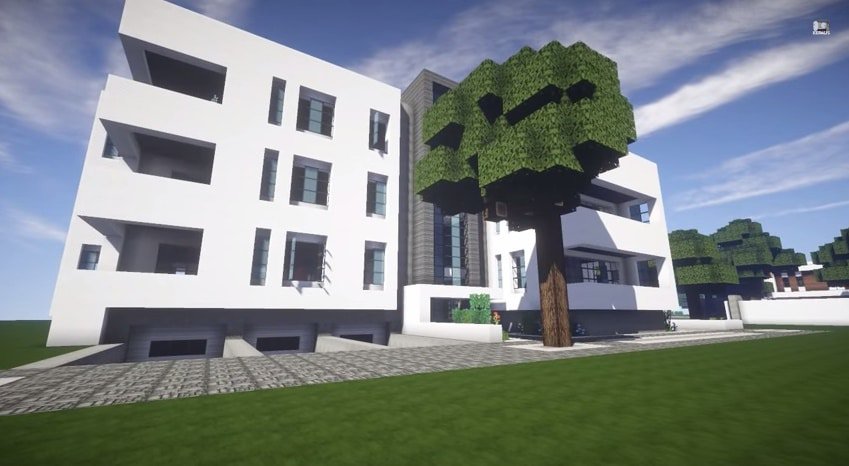 How To Build A Modern Apartment Building – Minecraft 