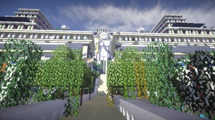 Hanging Gardens of Babylon minecraft building ideas stone temples statues 3