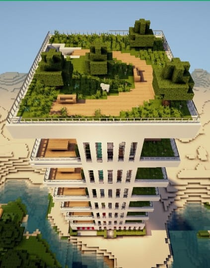 Modern Apartment 2 minecraft building ideas skyscraper tower live beach front