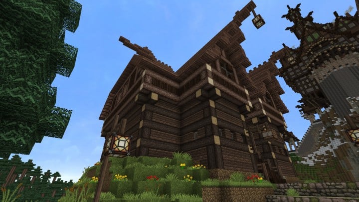 Ravenhold Skyrim inspired project minecraft house castle midevil town download 9