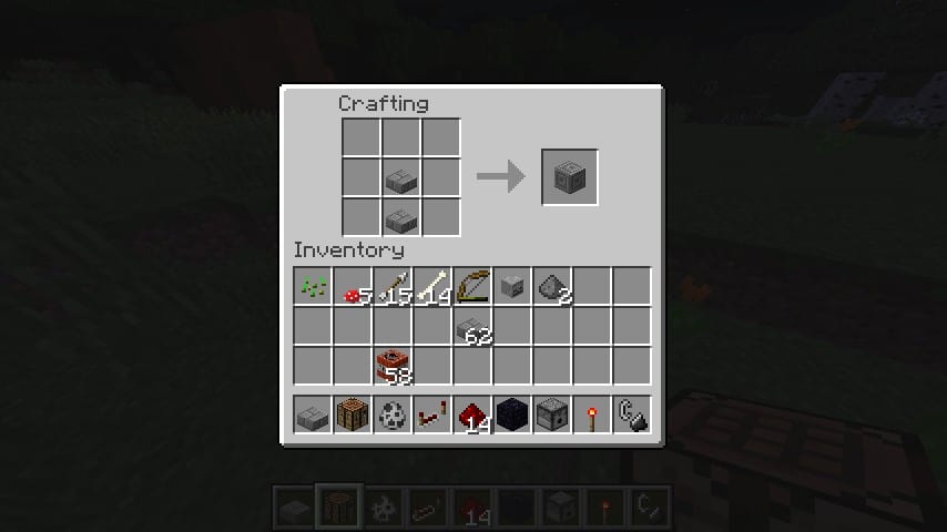 You can craft all of the stone brick types, including chiseled.