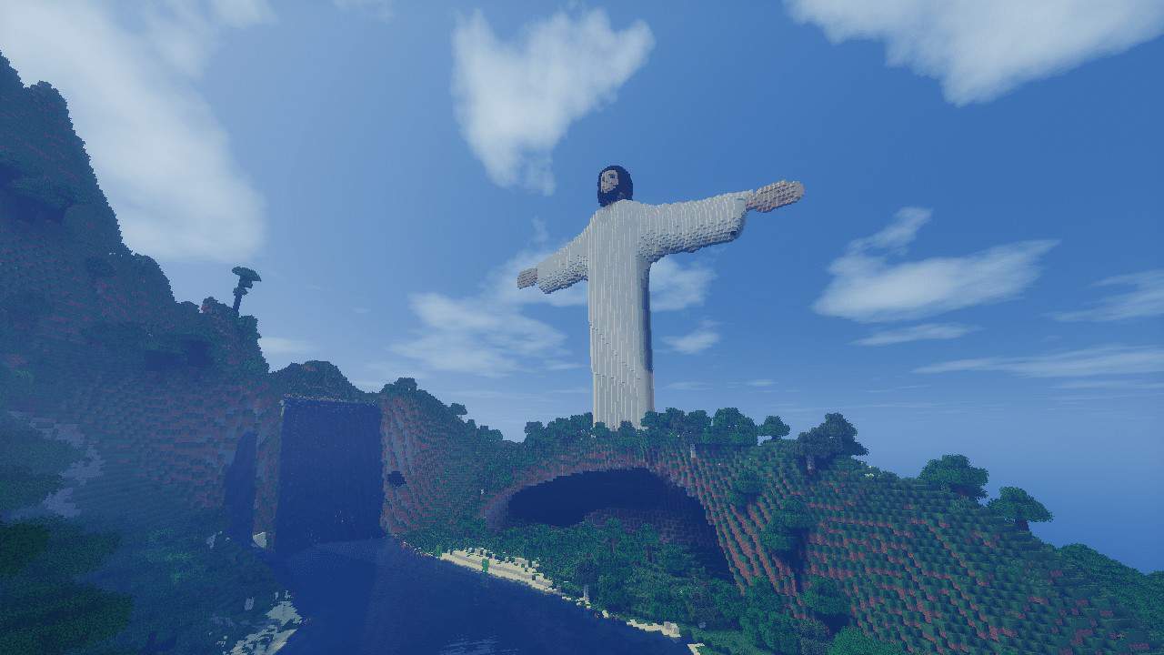 wayward wonders statue wonder of the world minecraf edition huge christ redeemer rio de janerio brazil