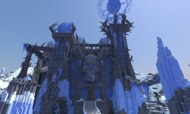 Akul Kala frozen castle mote ice minecraft building ideas 3 skull