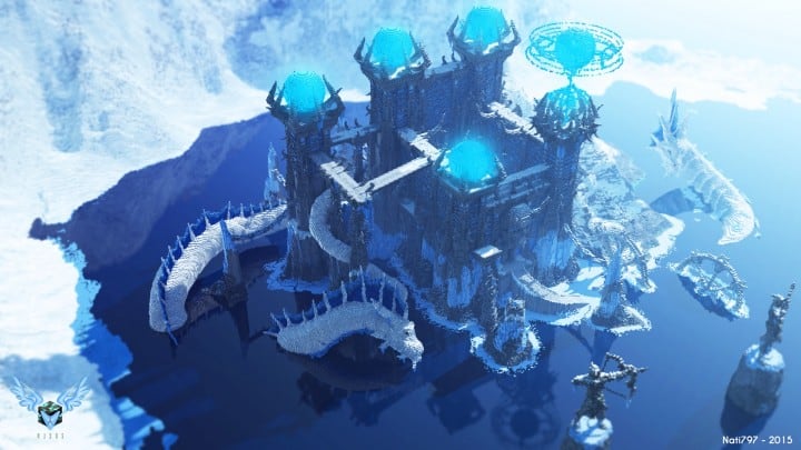 Akul Kala frozen castle mote ice minecraft building ideas