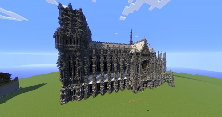 Erisia cathedral  A Gothic Cathedral minecraft build ideas 3