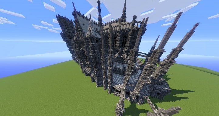 Erisia cathedral  A Gothic Cathedral minecraft build ideas 8
