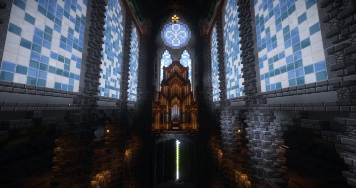 Prismarine Cathedral minecraft building ideas blueprints download save church 10