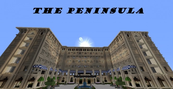 The Grand Peninsula Hotel 1920s minecraft building download save