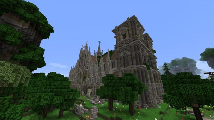 Excelsior Cathedral download foggy church castle minecraft build ideas 3